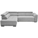 ECKSOFA in Struktur Hellgrau  205/284 cm  - Hellgrau/Schwarz, Design, Kunststoff/Textil (205/284cm) - Xora