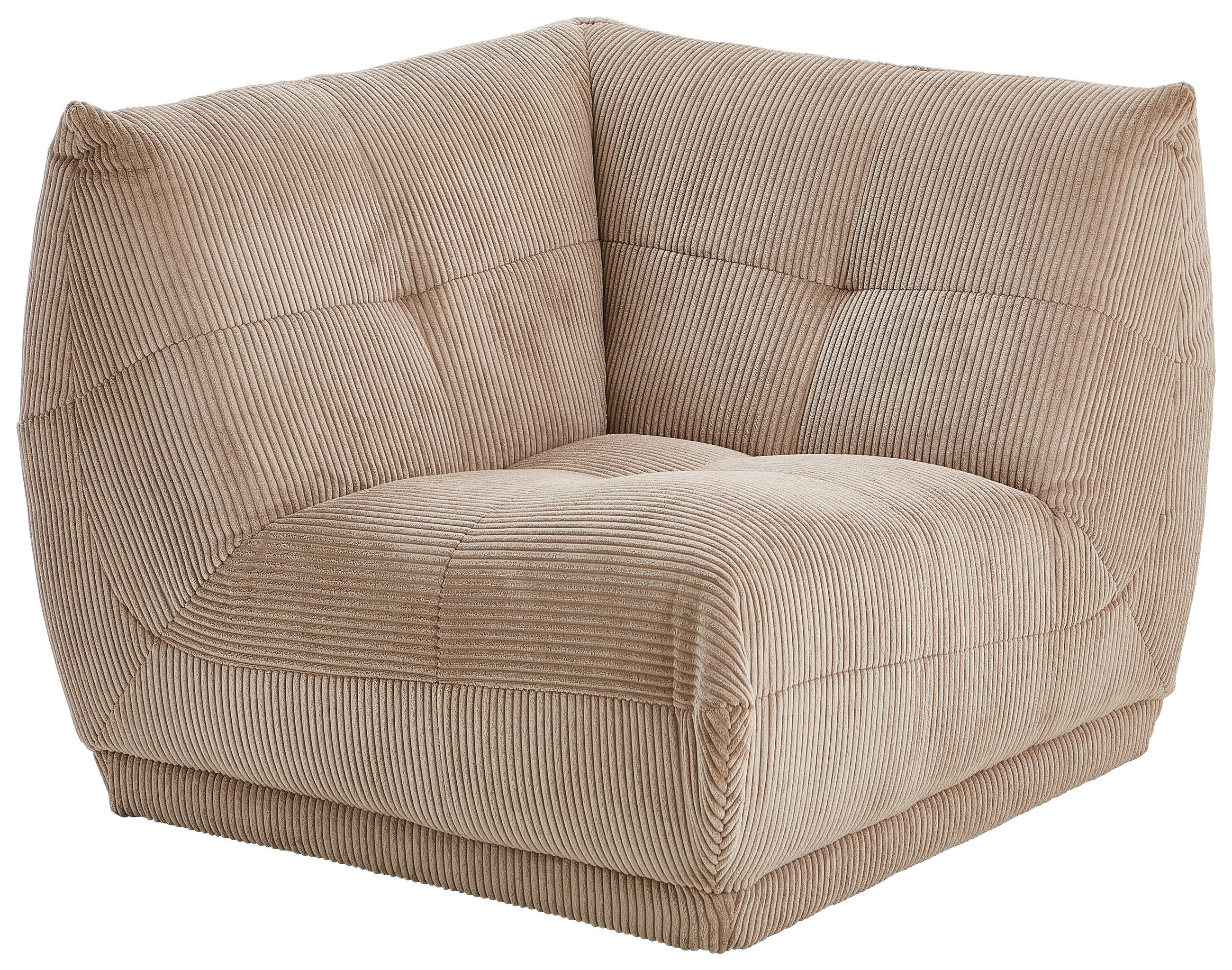 SOFAELEMENT in Cord Taupe - Taupe, Trend, Textil (105/80/105cm) - Livetastic