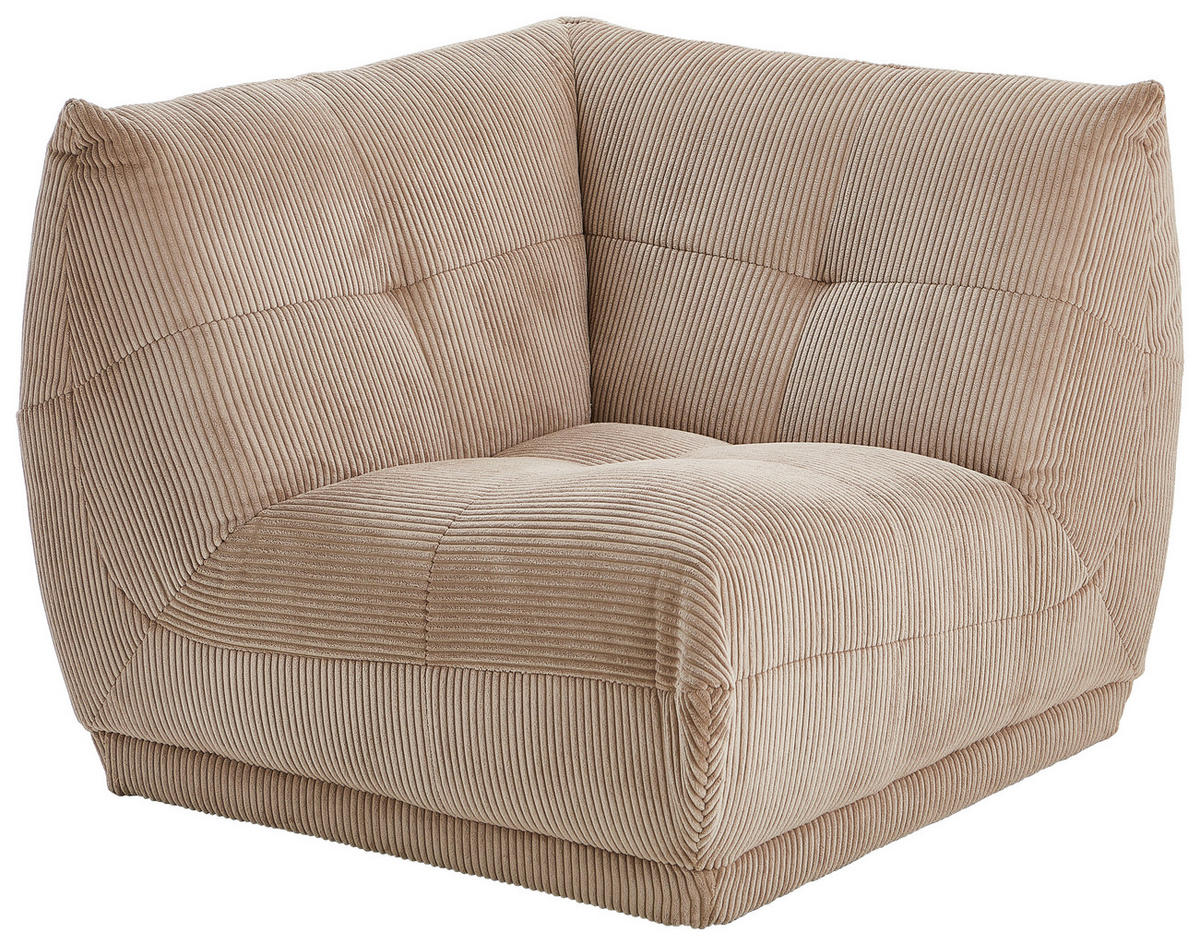 SOFAELEMENT in Cord Taupe  - Taupe, Trend, Textil (105/80/105cm) - Livetastic