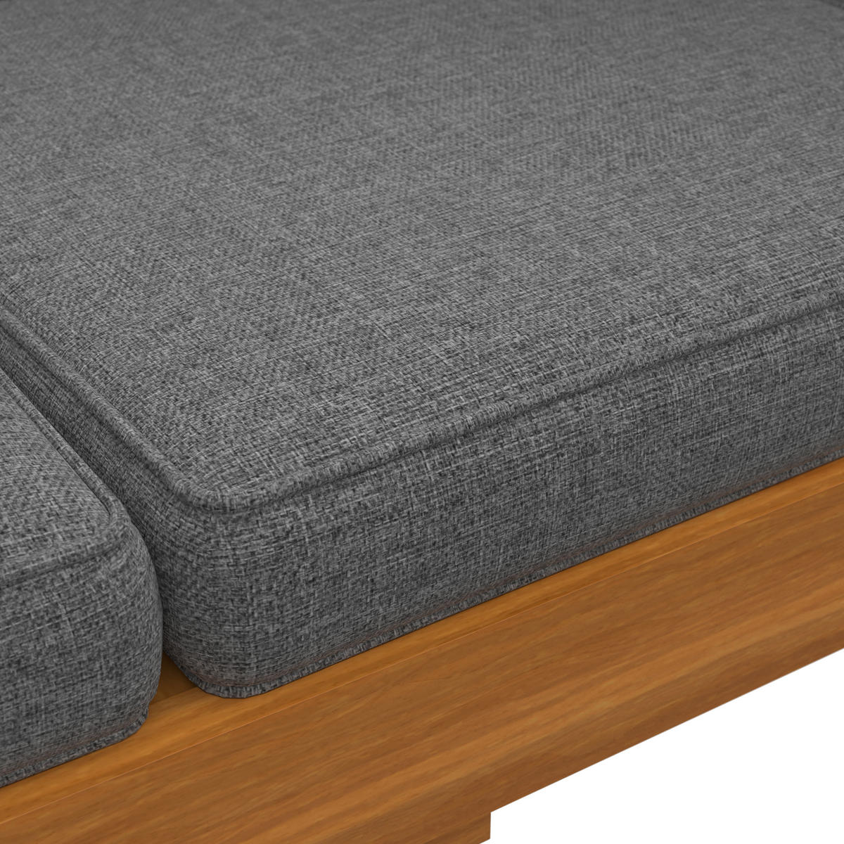 GARTENBANK 206/83/63 cm  in Grau, Akaziefarben  - Akaziefarben/Grau, MODERN, Holz/Textil (206/83/63cm) - Ambia Garden