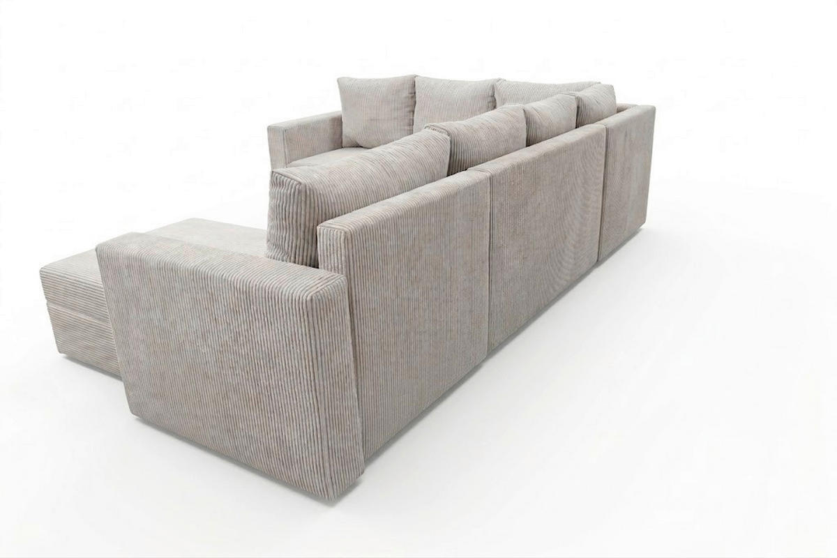 SEDACIA SÚPRAVA, textil, béžová - čierna/béžová, Design, textil/plast (223/304/156cm) - P & B