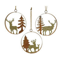 DEKORATIONSHJORT - brun, Basics, metall (2/12/13,5cm)