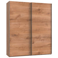 SCHWEBETÜRENSCHRANK 200/236/65 cm 2-türig Eichefarben  - Chromfarben/Eichefarben, MODERN, Holzwerkstoff (200/236/65cm) - MID.YOU