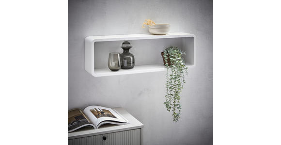 WANDBOARD in 80/25/17 cm Weiß  - Weiß, Basics, Holzwerkstoff (80/25/17cm) - Xora