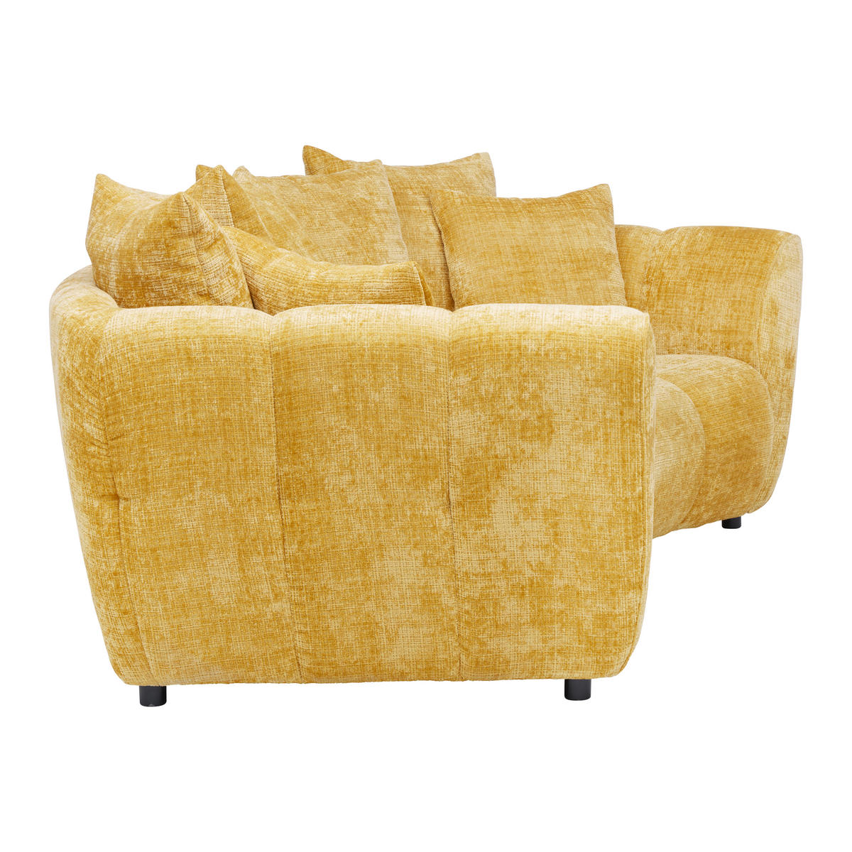 BIG SOFFA i chenille gul  - svart/gul, Modern, textil/plast (280/74cm) - MID.YOU