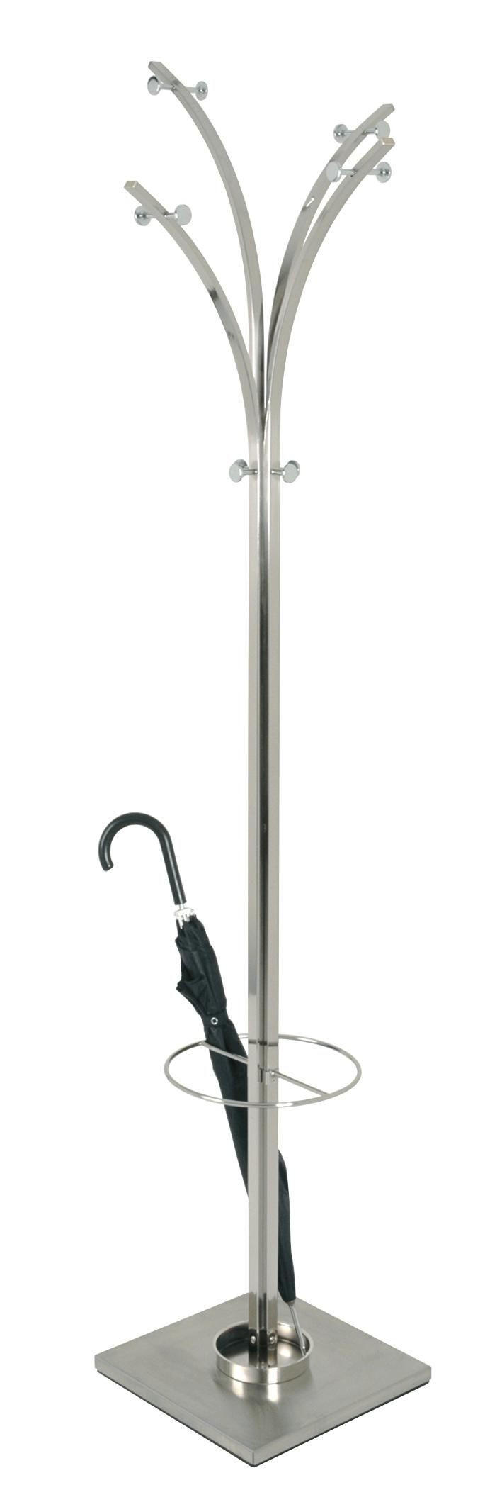GARDEROBENSTÄNDER in Edelstahlfarben 45/187/45 cm   - Edelstahlfarben, Basics, Metall (45/187/45cm)