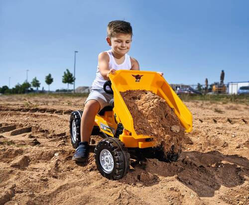 KINDERTRAKTOR BIG Jim Dumper  - Dunkelgelb/Schwarz, Basics, Kunststoff (94/46/54cm) - BIG