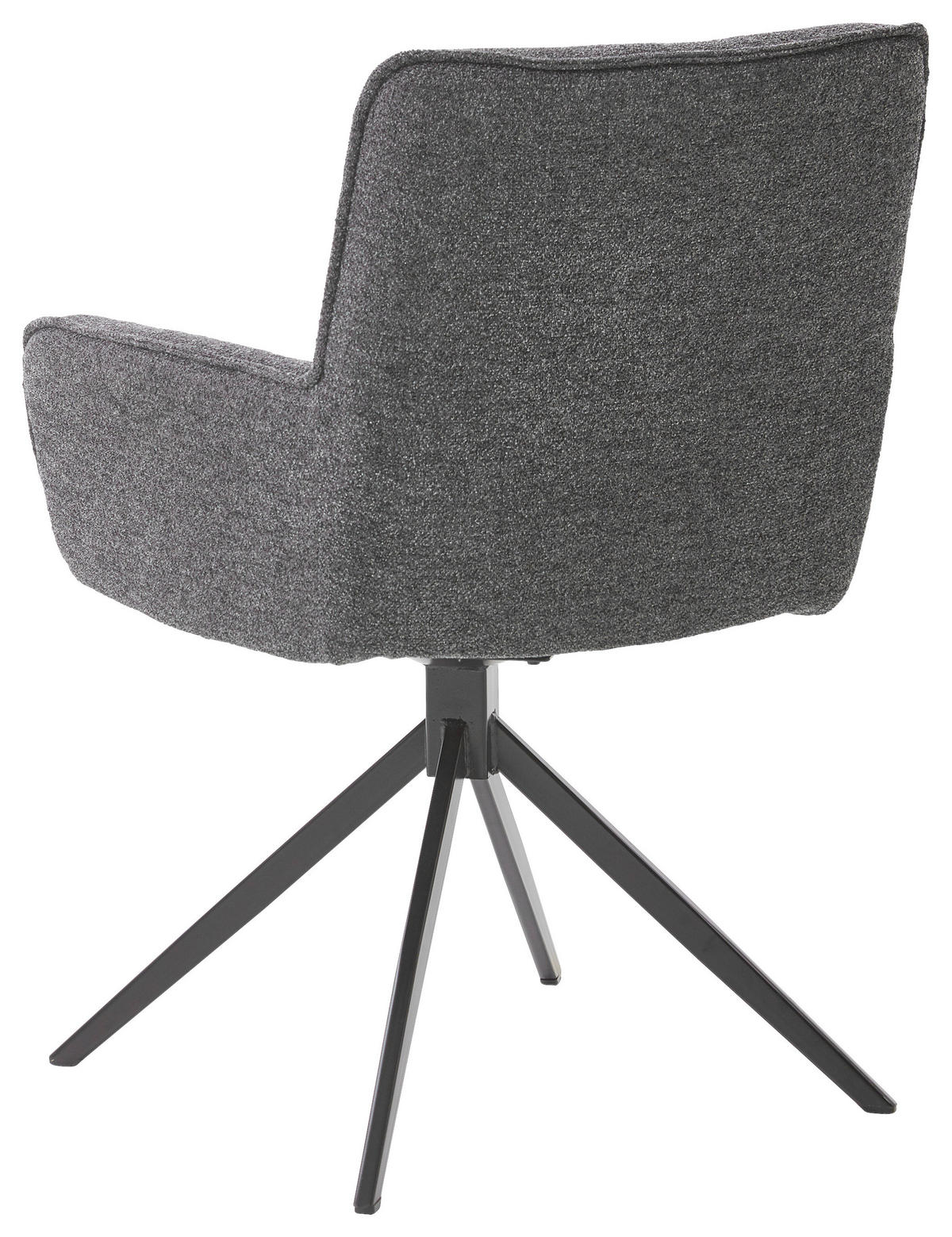 ARMLEHNSTUHL  Typenauswahl, inklusive Armlehnen Webstoff  - Schwarz/Graphitfarben, Design, Textil/Metall (61/85/63cm) - Valdera