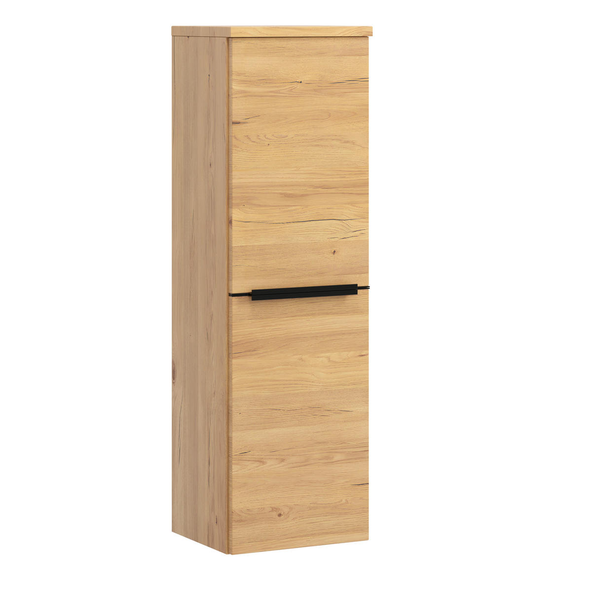 MIDISCHRANK 40/130/35 cm  - Wildeiche/Schwarz, KONVENTIONELL, Holzwerkstoff/Metall (40/130/35cm) - Xora