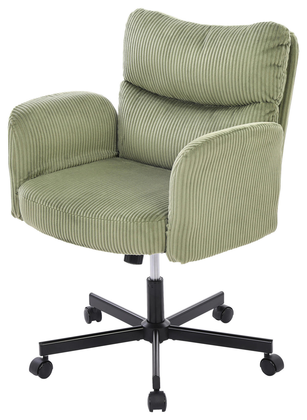 FORGÓSZÉK  kord zöld  - fekete/zöld, Modern, műanyag/textil (73/85-95/65cm) - Livetastic