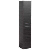 HOCHSCHRANK 30/159/32 cm  - Dunkelbraun/Silberfarben, MODERN, Glas/Holzwerkstoff (30/159/32cm) - MID.YOU