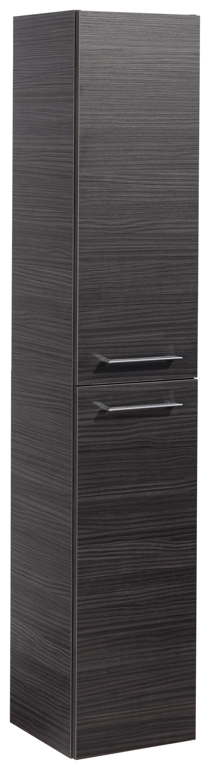 HOCHSCHRANK 30/159/32 cm  - Dunkelbraun/Silberfarben, MODERN, Glas/Holzwerkstoff (30/159/32cm) - MID.YOU