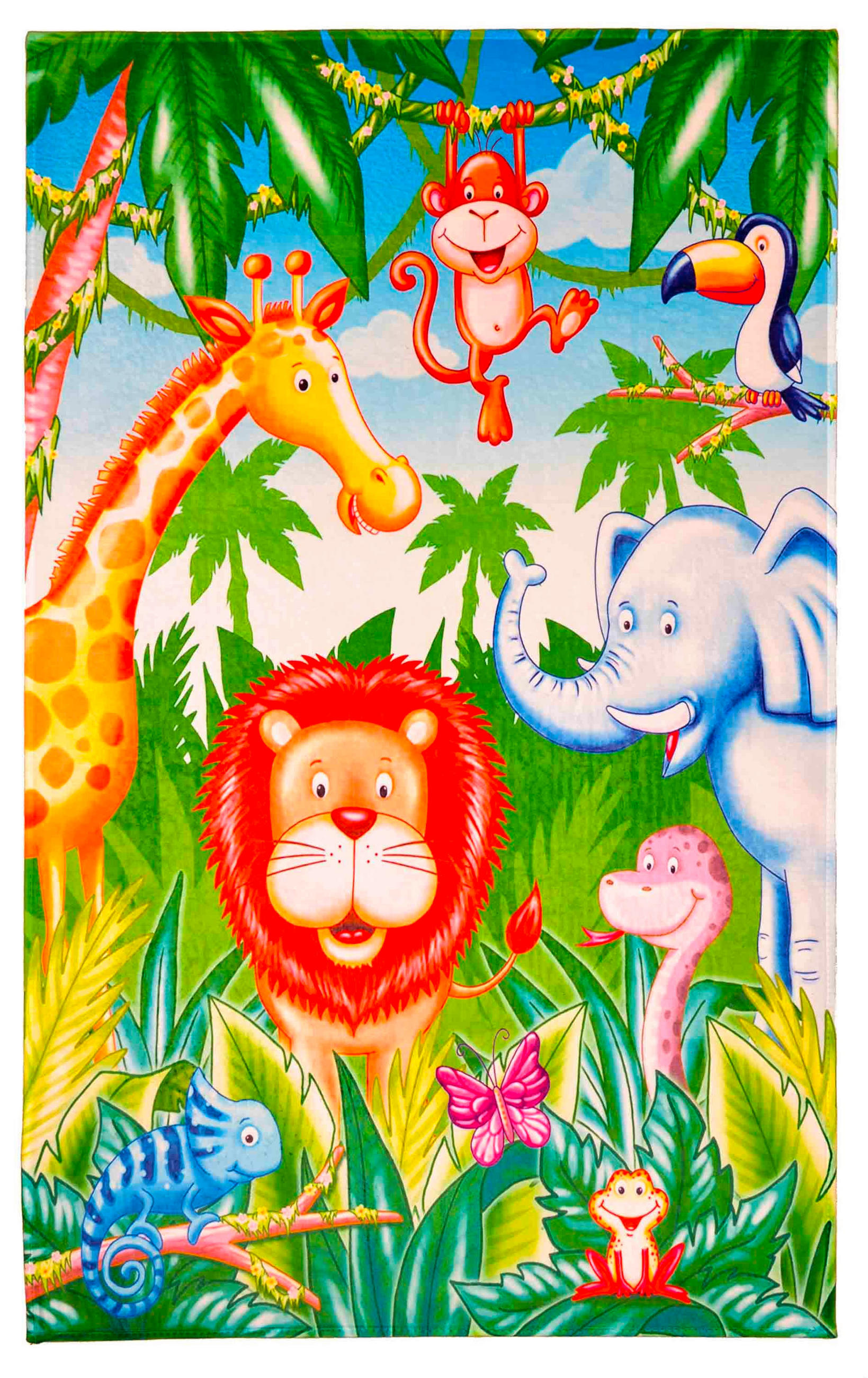 Kinderteppich Tiere Grün Lovely Kids 100x160 cm