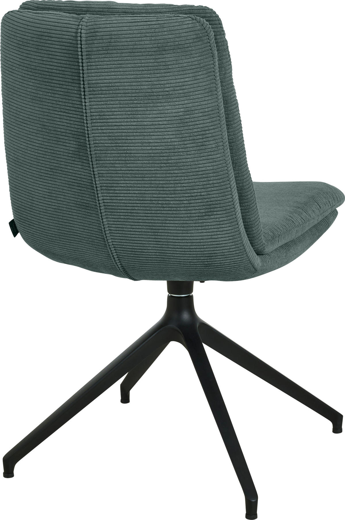 STUHL  in Cord  - Schwarz/Grün, Design, Textil/Metall (49/90/68cm) - Johann Jakob