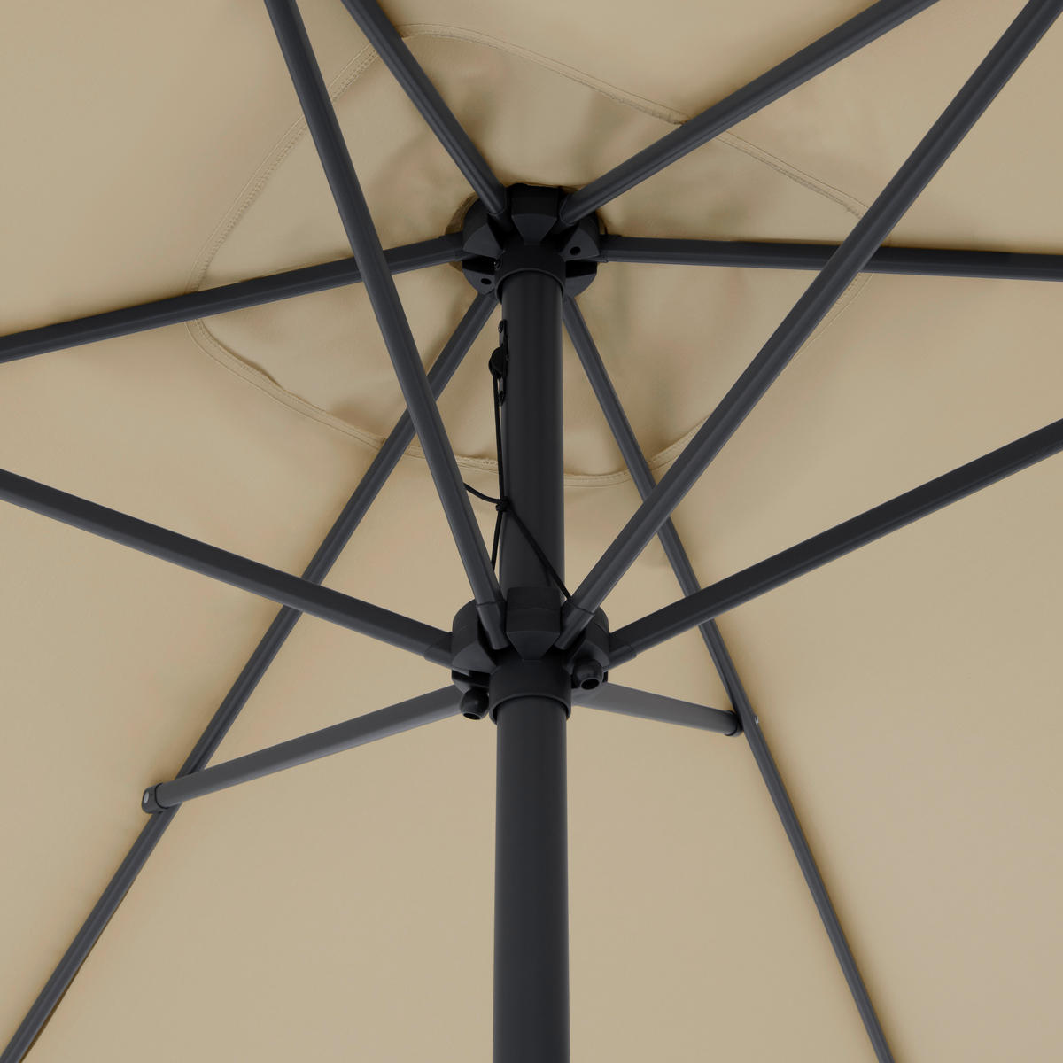 SONNENSCHIRM 250 x 199 cm Sandfarben  - Sandfarben/Anthrazit, Basics, Textil/Metall (250/200cm) - Doppler