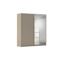 SCHWEBETÜRENSCHRANK 201/223/69 cm,  in Fango, 2 Tür(en)  - Fango, Basics, Glas/Holzwerkstoff (201/223/69cm) - Rauch Möbel
