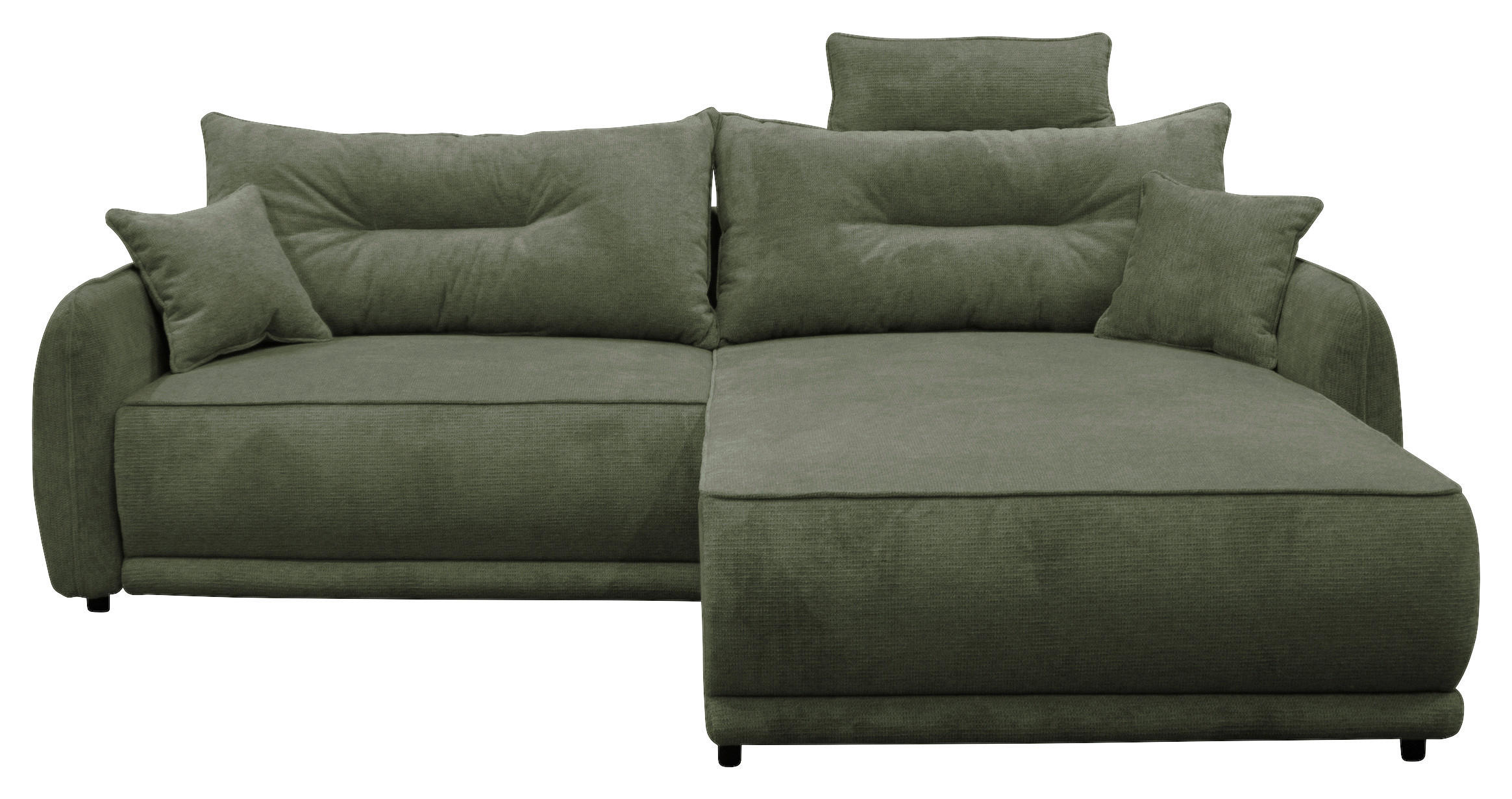 ECKSOFA in Struktur Grün  264/195 cm  - Beige/Schwarz, Design, Kunststoff/Textil (264/195cm) - MID.YOU