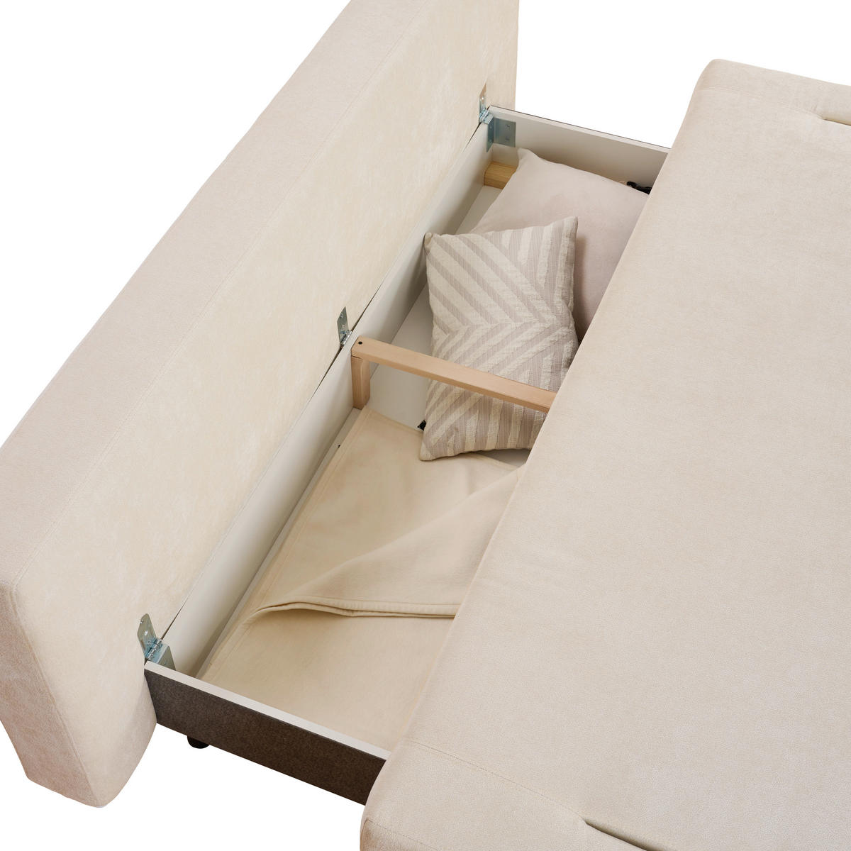 SCHLAFSOFA in Holz, Textil Creme  - Creme/Naturfarben, Design, Holz/Textil (211/88/102cm) - Niels Andersson