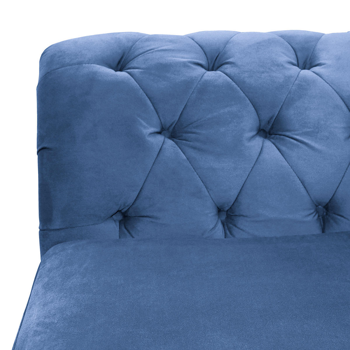 3-SITZER-SOFA SHEFFIELD Mikrofaser Blau  - Blau/Braun, Design, Holz/Textil (230/92/90cm) - P & B