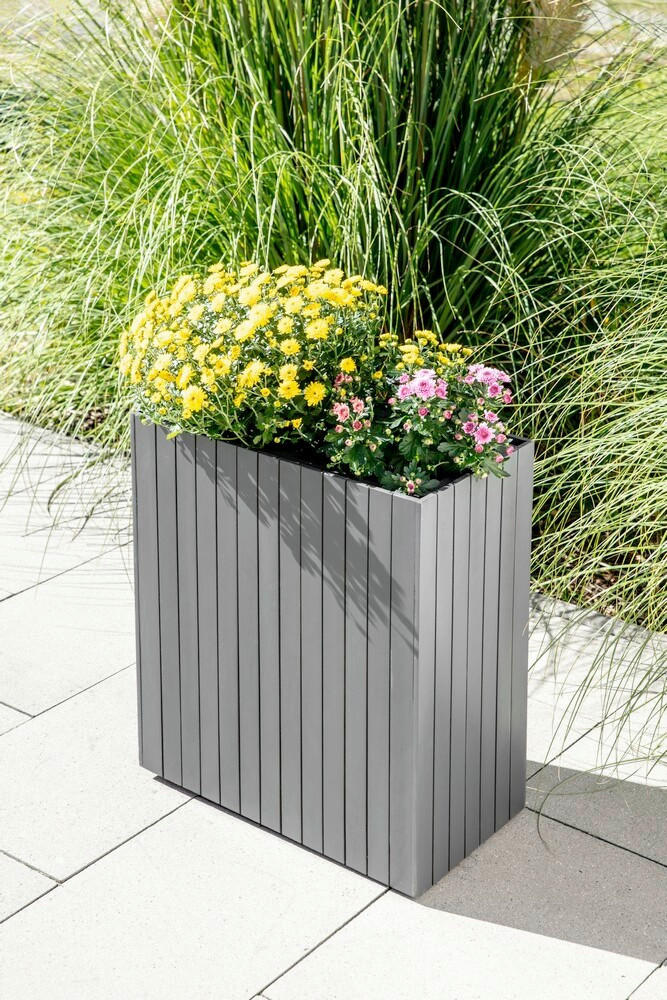 TRUHLÍK NA KVĚTINY dřevo, 57/30/64 cm - antracitová, Basics, dřevo (57/30/64cm) - Prestige Home