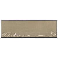Ästhetisch: Küchenläufer (rech 50/150 cm Cook & Clean Weiß, Hellbraun  - Hellbraun/Weiß, Design, Kunststoff/Textil (50/150cm)