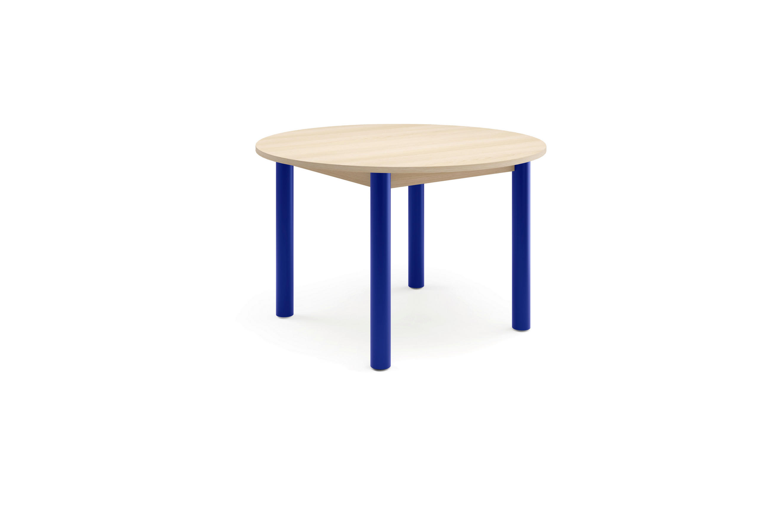 ESSTISCH in Metall, Holzwerkstoff 120/120/76 cm  - Blau/Hellbraun, Natur, Holzwerkstoff/Metall (120/120/76cm) - Tom Tailor