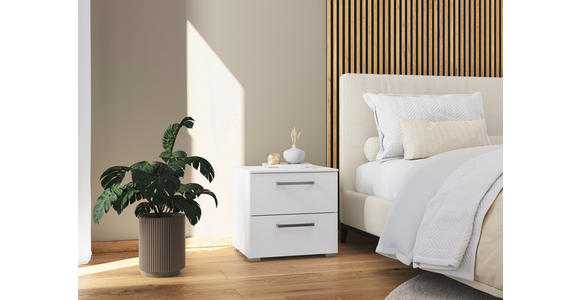 NACHTSCHRANK 50/49/42 cm  - Edelstahlfarben/Alufarben, Basics, Holzwerkstoff/Kunststoff (50/49/42cm) - Xora