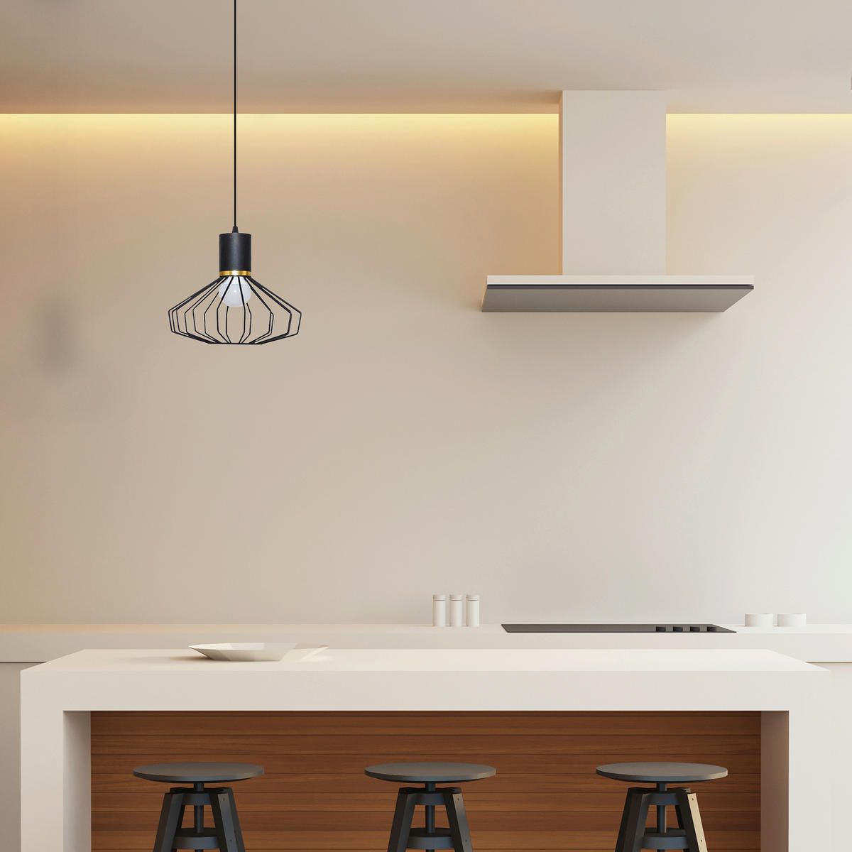 HÄNGELEUCHTE 24/24/100 cm   - Schwarz, KONVENTIONELL, Metall (24/24/100cm)