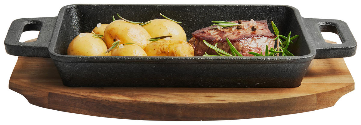 TÁLALÓSERPENYŐ  - natúr színű/fekete, Basics, fa/fém (29,9/15/3,5cm) - Homeware Profession.