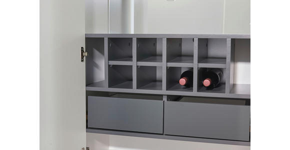 BARSCHRANK Weiß - Schwarz/Weiß, Design, Glas/Holzwerkstoff (80/157/38cm) - Xora