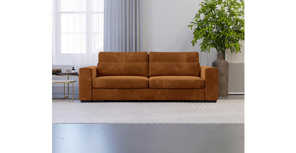 SCHLAFSOFA in Flachgewebe Rostfarben  - Rostfarben/Schwarz, KONVENTIONELL, Kunststoff/Textil (236/78/114cm) - Carryhome