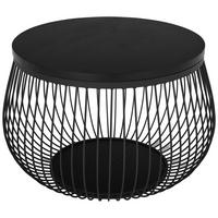 COUCHTISCH in Holz, Metall, Holzwerkstoff 70/70/45 cm  - Schwarz, Design, Holz/Holzwerkstoff (70/70/45cm) - MID.YOU
