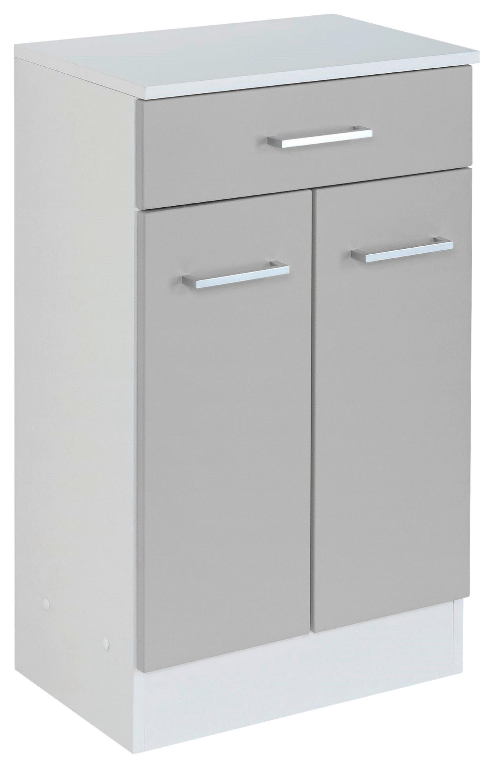 UNTERSCHRANK 50/84/35 cm   - Silberfarben/Hellgrau, MODERN, Holzwerkstoff/Metall (50/84/35cm) - Held