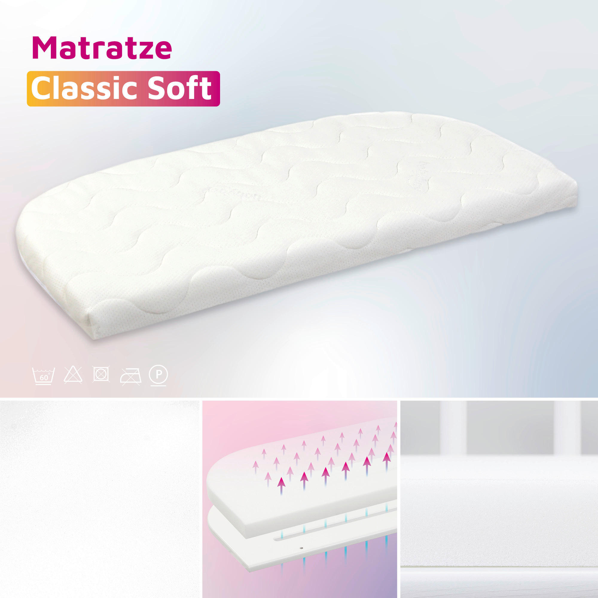 BEISTELLBETTMATRATZE 81/42/4 cm  - Basics (81/42/4cm) - Babybay
