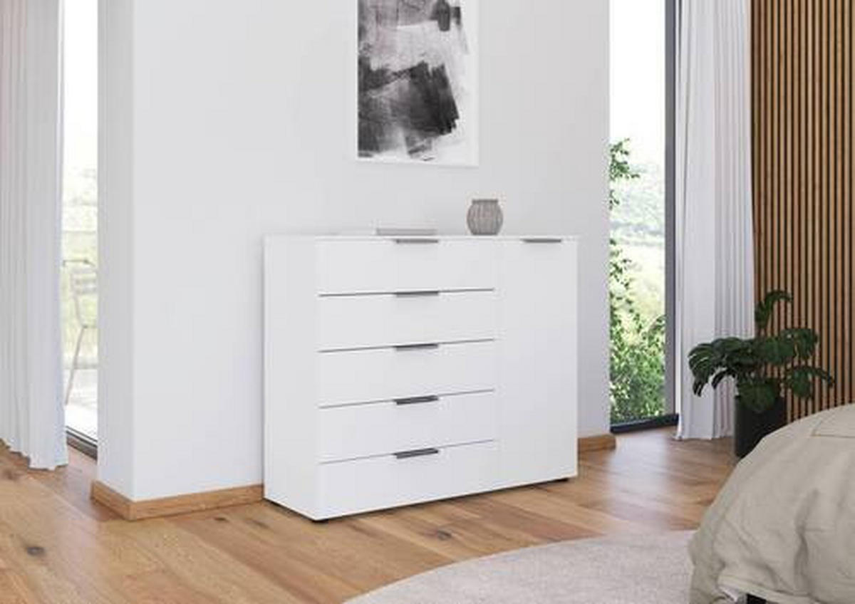 KOMÓD 120/100/42 cm  - króm/fekete, Modern, műanyag/faalapú anyag (120/100/42cm) - Rauch Möbel