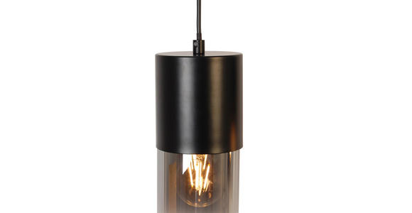HÄNGELEUCHTE 80,5/10/150 cm - Graubraun, Trend, Glas/Metall (80,5/10/150cm) - Novel