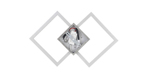 LED-DECKENLEUCHTE 56,7/35/5,5 cm   - Alufarben, Basics, Kunststoff/Metall (56,7/35/5,5cm) - Boxxx