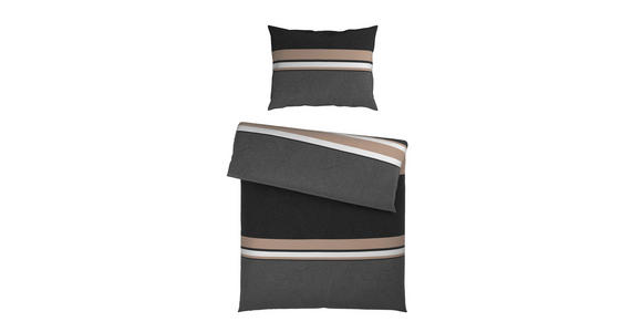 BETTWÄSCHE Mavie Satin 140/200 cm - Grau, KONVENTIONELL, Textil (140/200cm) - Novel