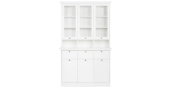VITRINE in Weiß - Schwarz/Weiß, LIFESTYLE, Holzwerkstoff/Metall (120/200/40cm) - Carryhome