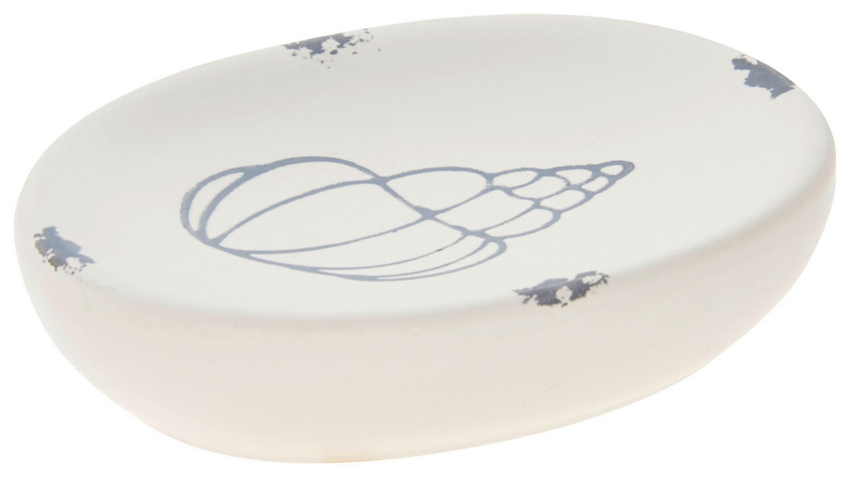 SEIFENSCHALE Keramik  - Blau/Weiß, Basics, Keramik (12/3/8,8cm) - Sadena