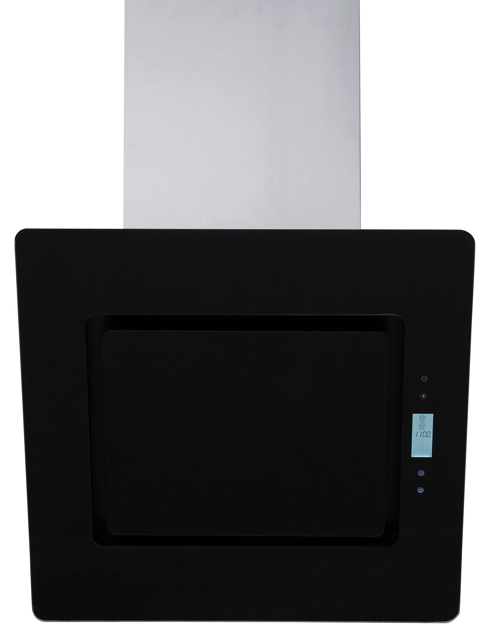 DUNSTABZUGSHAUBE CH 99040-60 S  - Edelstahlfarben/Schwarz, Trend, Glas/Metall (60/87,5-125,5/37cm) - Respekta