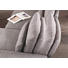 Ecksofa Chenille Nierenkissen - Chromfarben/Graphitfarben, Design, Textil/Metall (316/168cm) - MUSTERRING