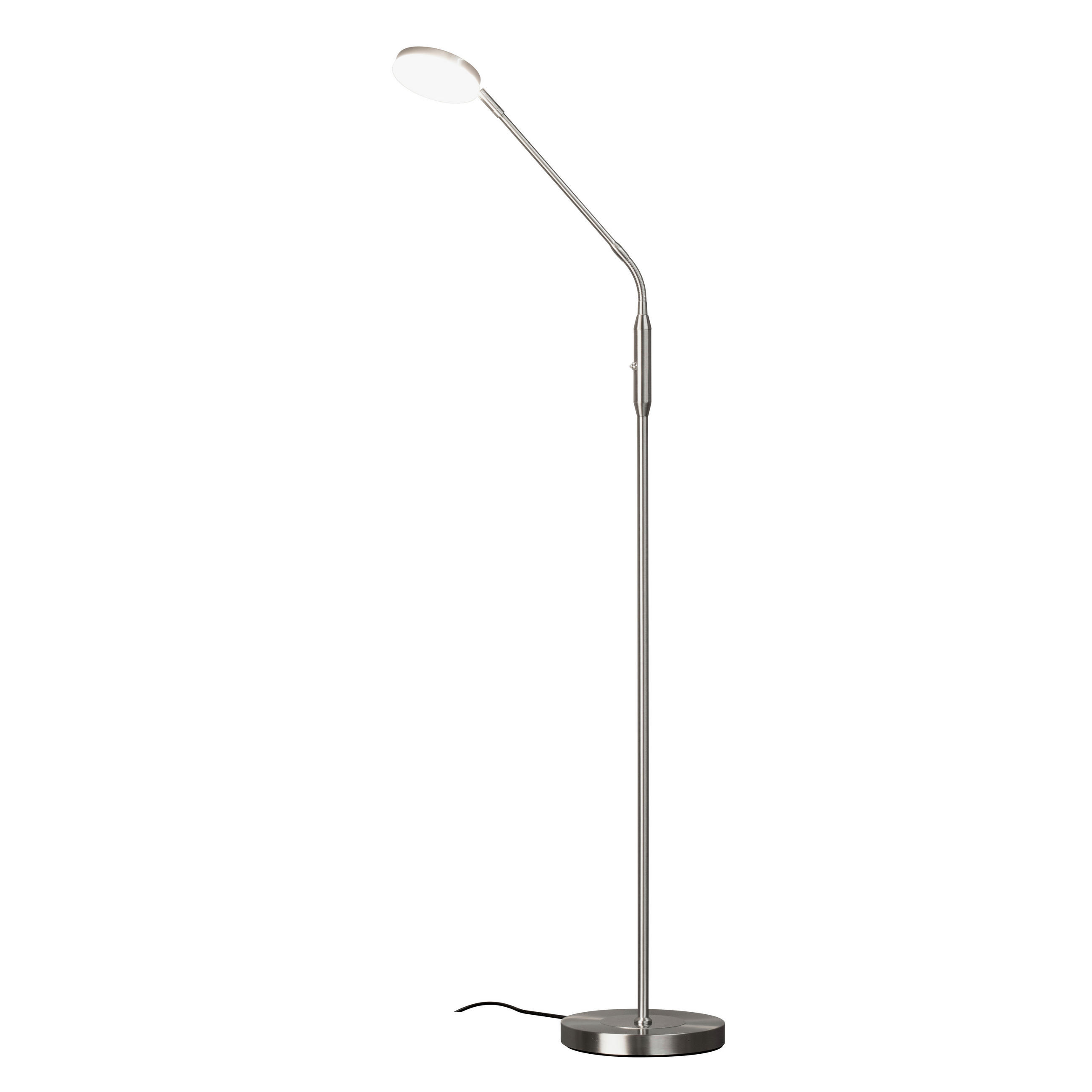 LED-STEHLEUCHTE Sorento  23 cm  - Schwarz/Nickelfarben, Design, Metall (23cm) - Fischer & Honsel