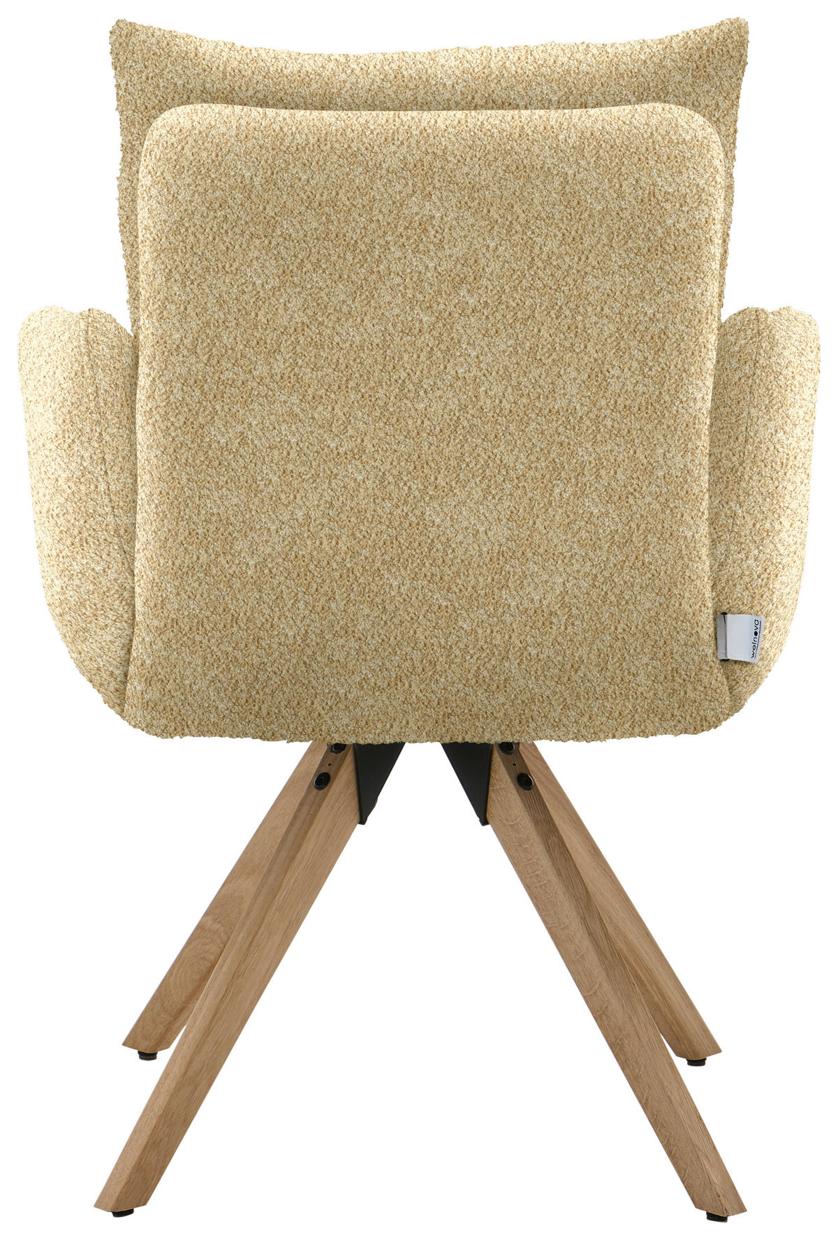 ARMLEHNSTUHL Jacquard  - Eichefarben/Beige, Design, Holz/Textil (62/86/68cm) - Welnova