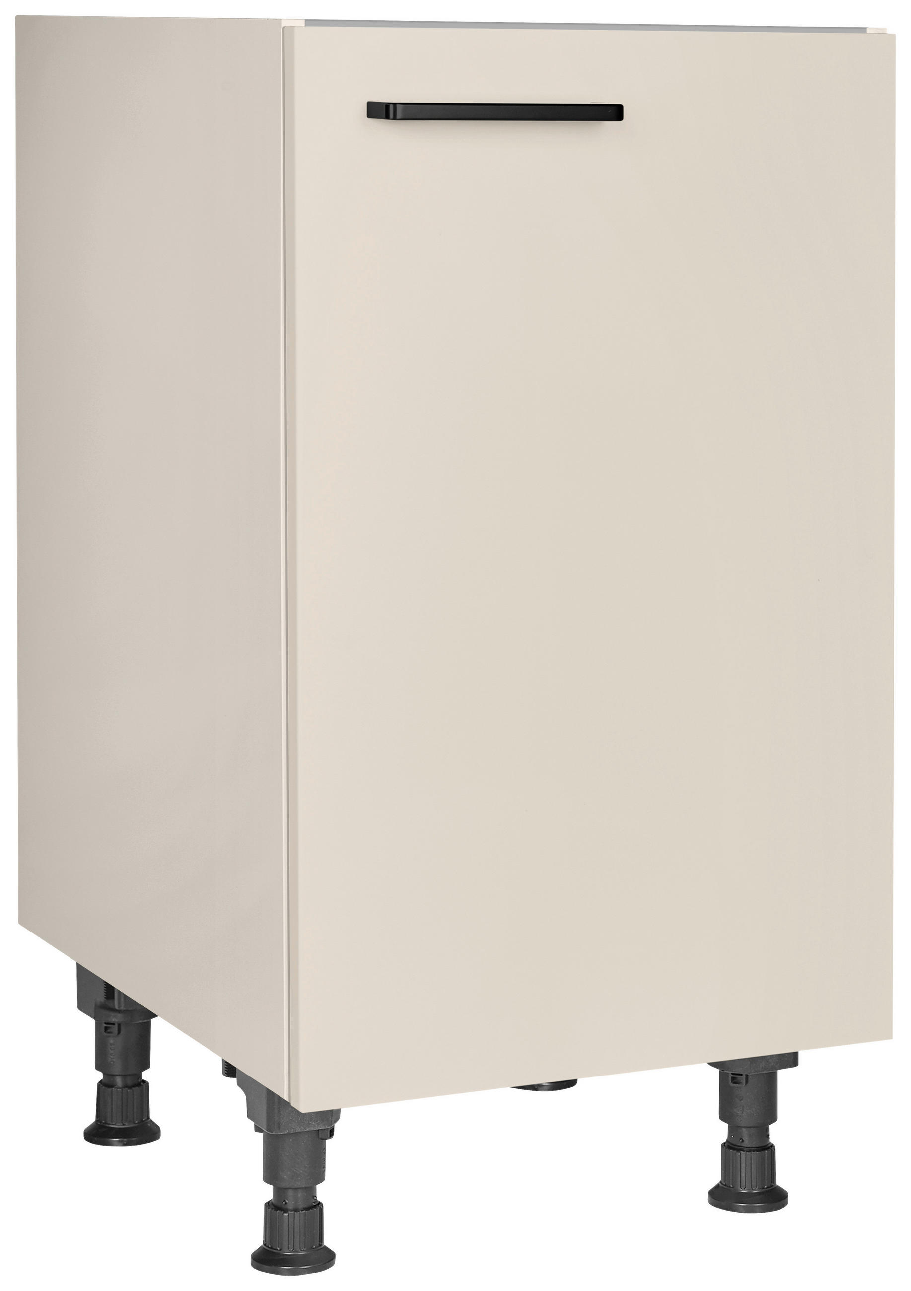 SPÜLENUNTERSCHRANK 45,0/87,0/56,0 cm  in Sandfarben  - Sandfarben/Schwarz, MODERN, Holzwerkstoff/Metall (45,0/87,0/56,0cm) - Nobilia