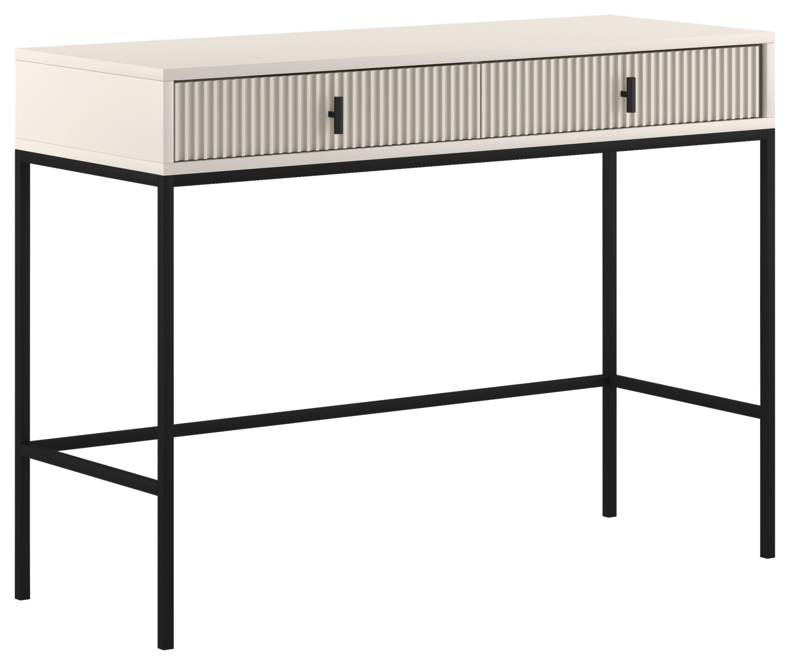 SCHMINKTISCH Kaschmir - Kaschmir/Schwarz, Design, Holzwerkstoff/Metall (104,2/50/77cm) - Xora