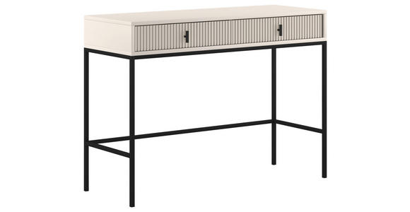 SCHMINKTISCH Kaschmir - Kaschmir/Schwarz, Design, Holzwerkstoff/Metall (104,2/50/77cm) - Xora