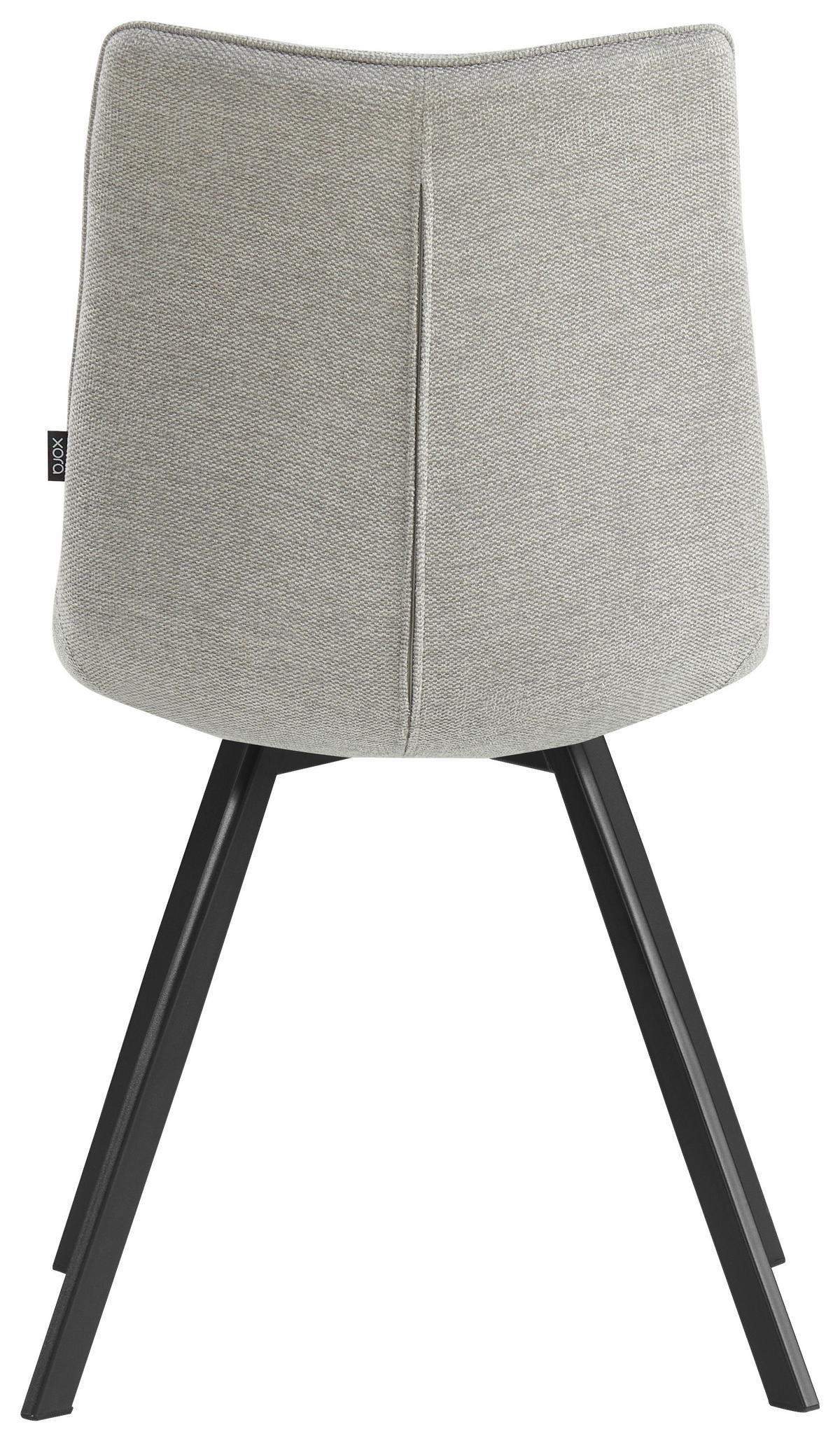 STUHL - Hellgrau/Schwarz, Design, Textil/Metall (47/86/61cm) - Xora