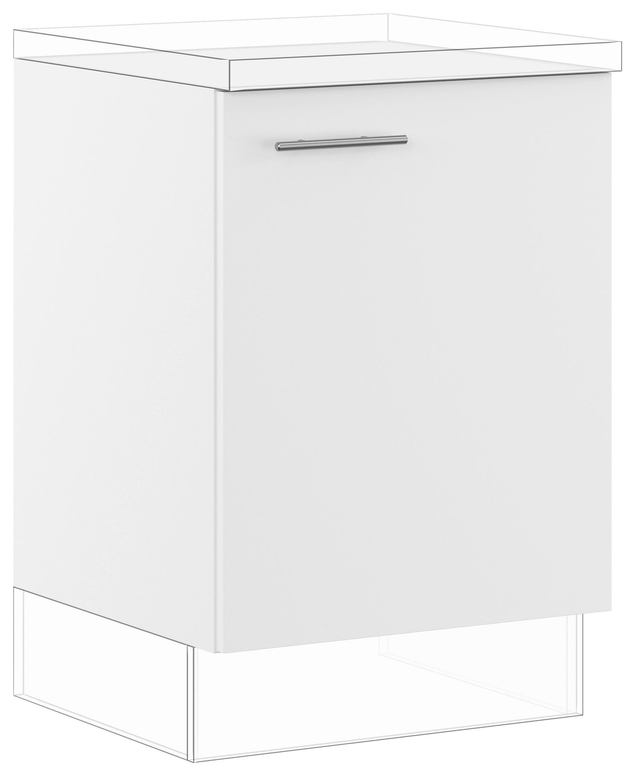 SPÜLENUNTERSCHRANK 60/87,8/57,6 cm  in Weiß  - Edelstahlfarben/Weiß, Basics, Holzwerkstoff/Metall (60/87,8/57,6cm) - Impuls