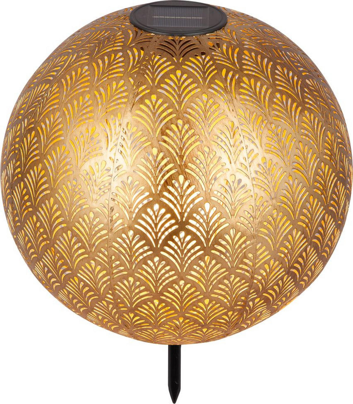 SOLARLEUCHTE - Goldfarben, Design, Kunststoff/Metall (30cm) - Ambia Garden